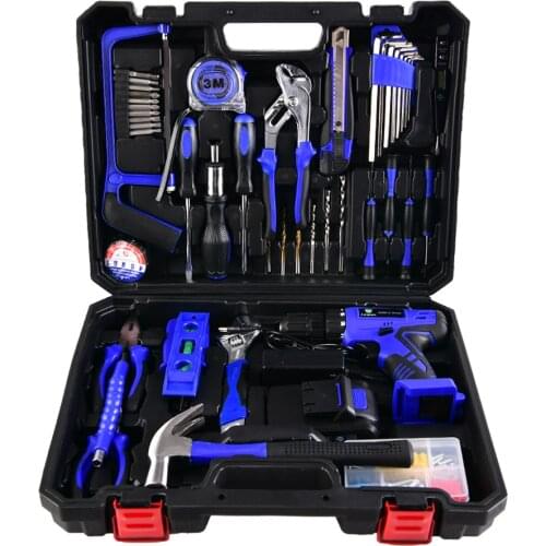 DEDEO 21V Tool Kit with Drill 247 In-lb Torque 0-1350RMP Variable Speed 10MM Keyless Chuck 18+1 Clutch 1.3Ah Li-Ion Battery