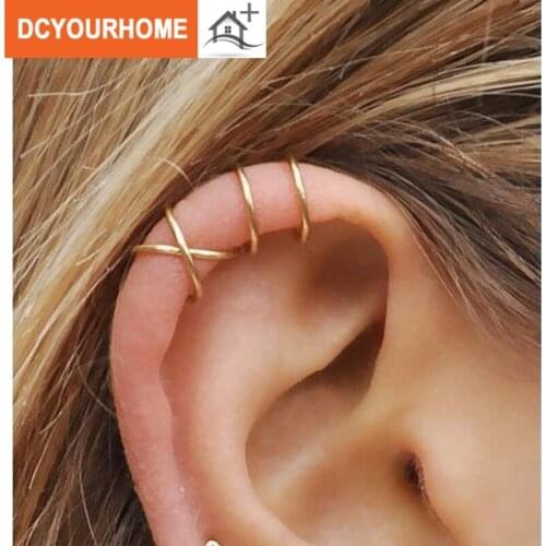 Set of 2 Ear Cuffs Ear Cuff No Piercing Earcuff, Double Ear Cuff