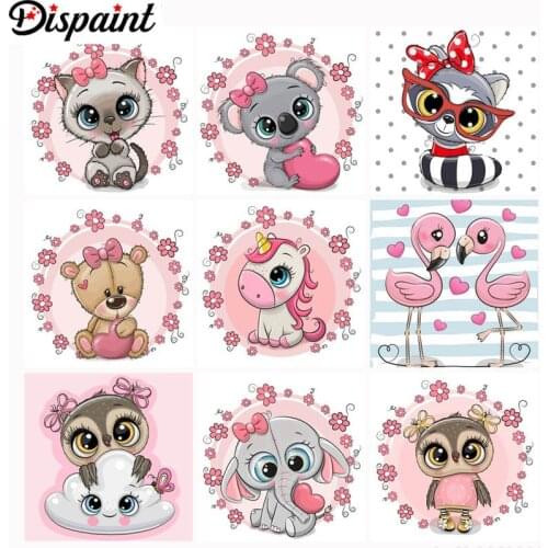 Dispaint Full Square/Round Drill 5D DIY Diamond Painting "cartoon animals" 3D Embroidery Cross Stitch 5D Home Decor Gift