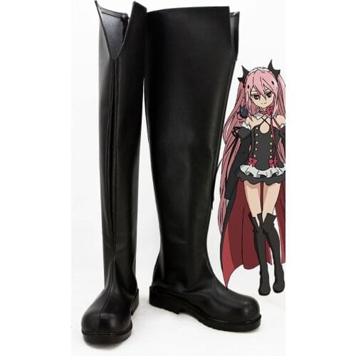 Seraph of the End Krul Tepes Cosplay Boots Shoes For Costume European Size