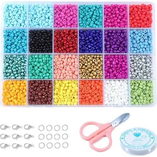 About 14523Pcs Loose Craft Seed Beads for DIY Jewelry Making, Multicolor Round Beads Spacer for Bracelets,Beading,Crafting