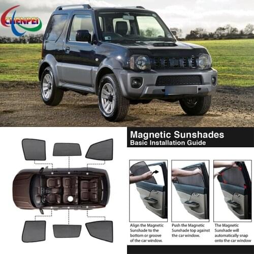 For Suzuki Jimny Car Full Side Windows Magnetic Sun Shade UV Protection Ray Blocking Mesh Visor Car Decoration Accessories