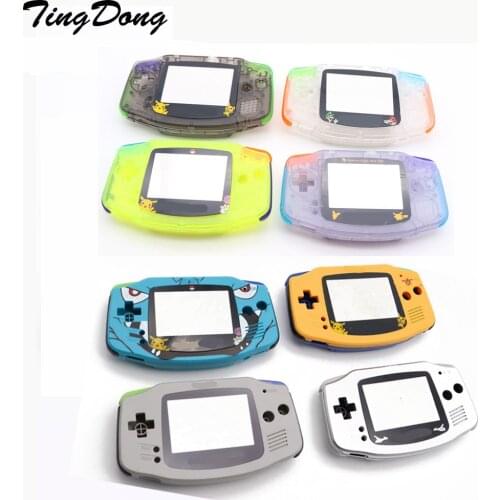 DIY Full set housing shell cover case w/ conductive rubber pad buttons for GameBoy Advance GBA console