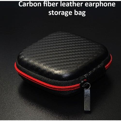 Portable Earphone Box With Zipper Storage Mini Bag Round Square Hard Bag Earphone For Earphone SD Bag TF Card Closet Organizer