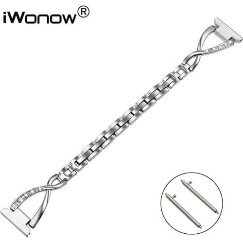 Stainless Steel & Diamond Watchband 18mm 20mm 22mm for Omega Maurice Lacroix Breitling Oris Women Men Jewelry Watch Band Strap