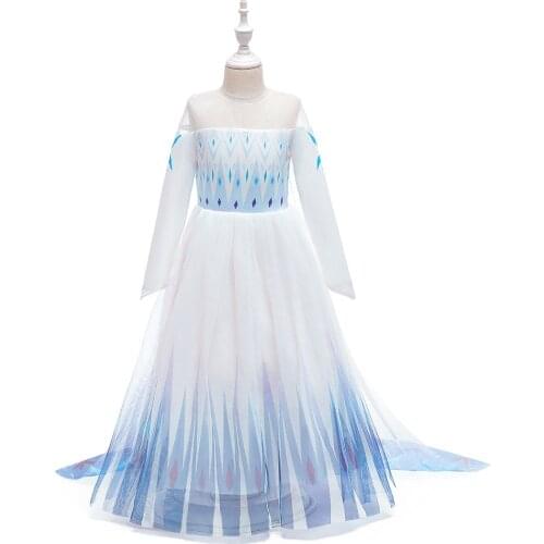 Princess Aisha Mesh Pontoon Skirt Gradient Tail Girl Dress Ice 2 Sequin Dress Hollow Performance Suit
