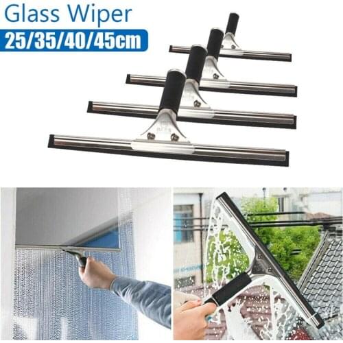 25/35/40/45cm Window Glass Cleaning Squeegee Blade Wiper Cleaner Home Shower Bathroom