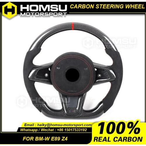 Custom alcantar led carbon fiber LED steering wheel For bmw E89 Z4 racing wheel convertible