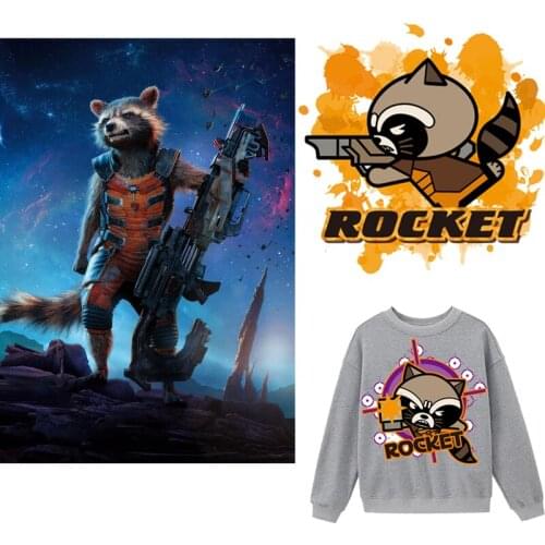 Bear Animal with Gun Patches Thermal Stickers on Clothes Fabric Iron-on Transfers for Clothing Thermoadhesive Patch Diy Applique