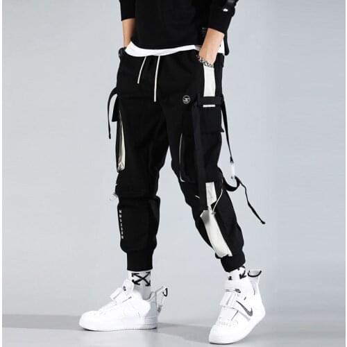 Streetwear Pockets 2020 Mens Jogger Pants Hip Hop Sweatpants Joggers Trousers Tactical Mens Pants Cargo Harem Pants Men Clothes