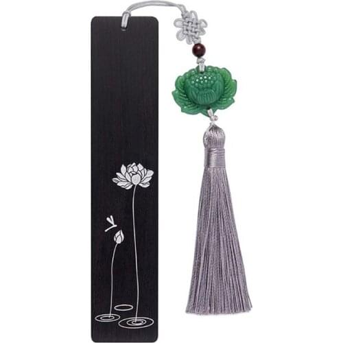 Bookmarks with Tassels Are Made Wood and Decorated with Red Bean Patterns These Couple Bookmarks Are the Best Gifts