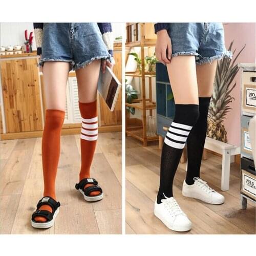 Women stripe Stockings Sexy Over Knee Anime Accesories Lolita Socks B603