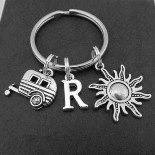 1 pcs Sun KeyRing,Caravan KeyChain,Camper KeyChain,Personalised Caravan Keychain