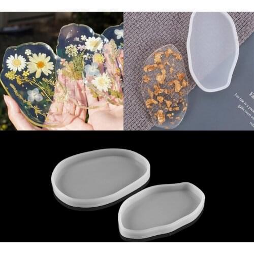 1 Pcs Coasters UV Epoxy Resin Molds Dried Flower Tray Tea Cup Mat Silicone Molds For DIY Crafts Home Table Decor Accessories