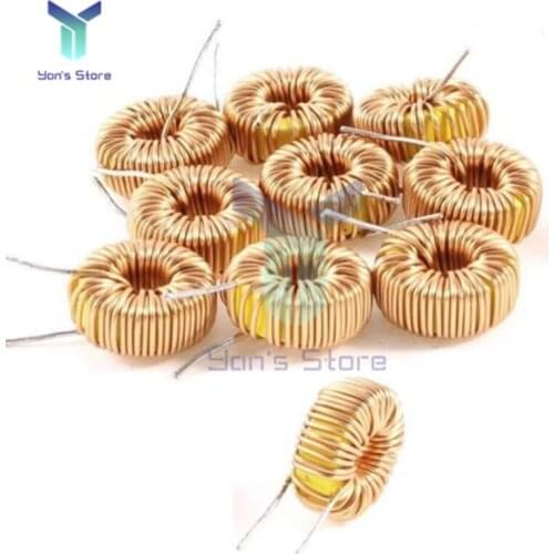 10Pcs 100UH 6A Magnetic Induction Coil Toroidal inductor Winding Inductance Core Inductors Wire Wind Wound Inductors For DIY