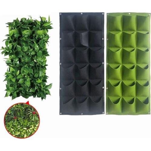 3/72 Garden Flower Pot Pocket Wall-Mounted Planting Bag Green Plant Planting Vertical Flower Tank Gardening Supplies Bag