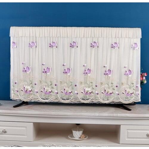 2020 New TV Cover Dust Cover New LCD TV Cover Cloth 55-Inch Always-on 65-Inch Finished Product tv cover lace