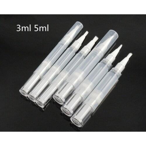 3ml 5ml Empty Twist Pen with Brush Refillable Bottle Cosmetic Container Nail Polish Tube for Balm Nail Art Paint Mascara Oils