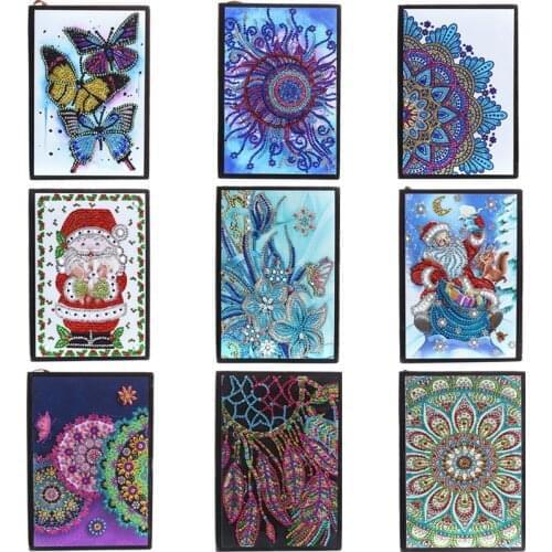 5D DIY Special Shaped Diamond Painting Notebook Diary Book Diamond Embroidery Mosaic Diamond Cross Stitch Christmas Gifts