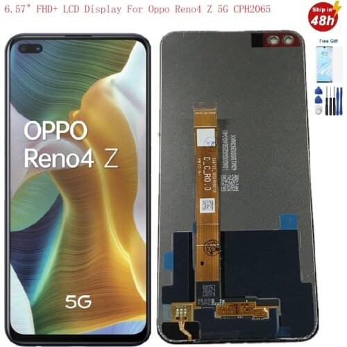6.57 Inch Screen For OPPO Reno4 Z 5G Lcd Screen CPH2065 Display Screen Touch Digitizer Panel For OPPO Reno 4Z LCD Reno4 Z Screen