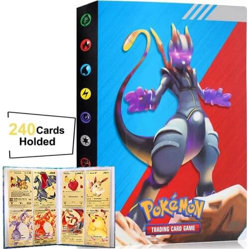 240pcs Album Pokemon Characters Card Book Playing Game Trainer Livre Pokémon Holder Map Binder Collection Folder Kids Toy Gift
