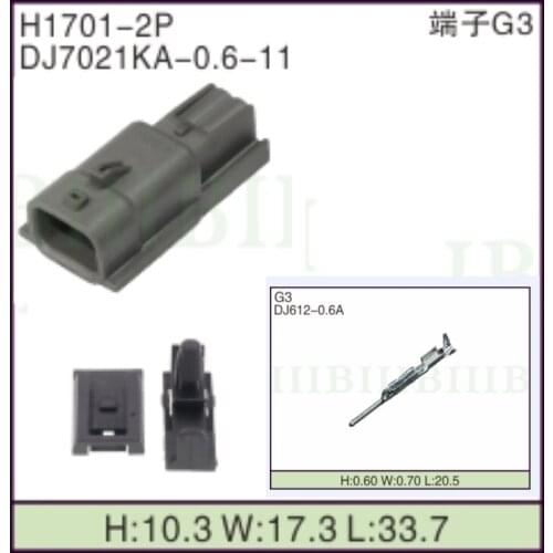 Free shipping 200pcs DJ7021KA-0.6-11 2Pin AMP Car Electrical Wire Connectors for VW,BMW,Audi,Toyota,NISSAN