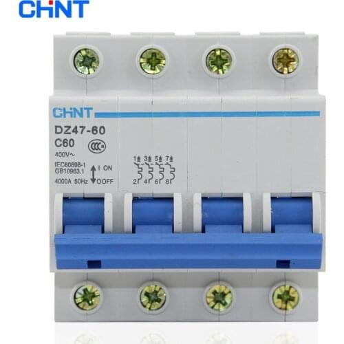 Free shipping 40A Miniature Circuit Breaker Micro Circuit Breaker - Worldwide ,vacuum circuit breaker DZ47-60 4P C40A