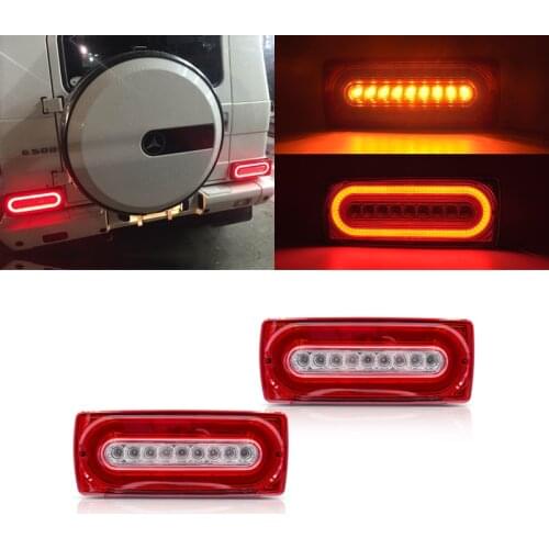 For Benz W463 1990-2018 G500 G550 G55 AMG 3-in-1 Led Brake, Rear Running Fog, Turn Signal Lights Auto Car Tail Light Kits