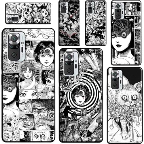 Junji Ito Horror Manga For Xiaomi Redmi Note 10 Pro Note 9 Pro 7 8 9S 8T Case For Redmi 9C 9T K40 9A Back Cover