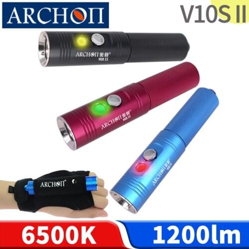 V10S II 1200lm diving lights 6500K CREE LED diving flashlight Underwater 100m diving lighting fill lights dive photoraphy video