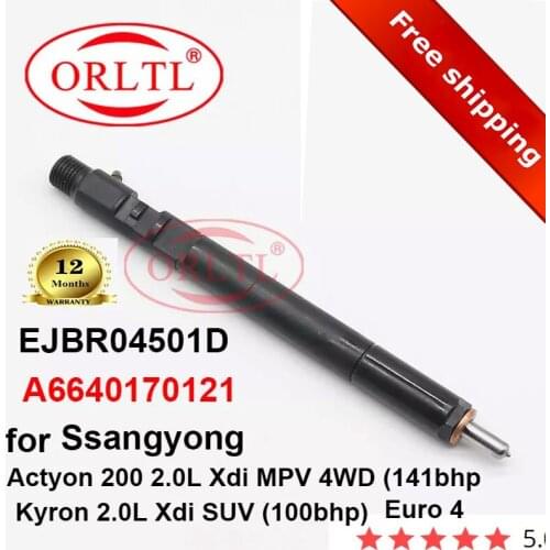 ORLTL Diessel 6640170121 Injector EJBR04501D A6640170121 for SSANGYONG Actyon /Kyron 2.0L Xdi Free shipping