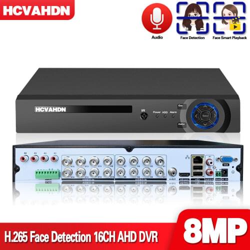16CH 6 in 1 Hybrid DVR 4K Motion Detection 8MP CCTV Digital Video Surveillance Recorder 16 Channel DVR Security Camera System