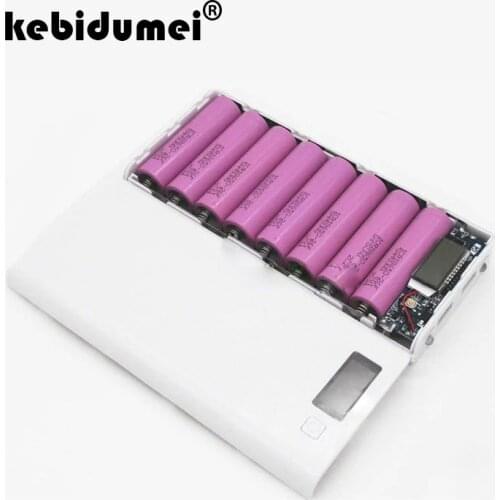 Kebidumei 5V Dual USB 18650 Power Bank Battery Box LCD Display Mobile Phone Charger DIY Shell Case For iphone6 Plus S6 xiaomi