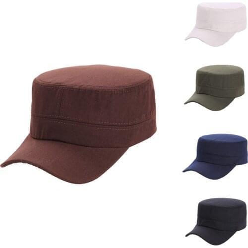 New Fashion Vintage Hat Unisex Classic Plain Cap Cadet Military Patrol Cap Adjustable Best Cadet Classic Style Hat Outdoor Cap