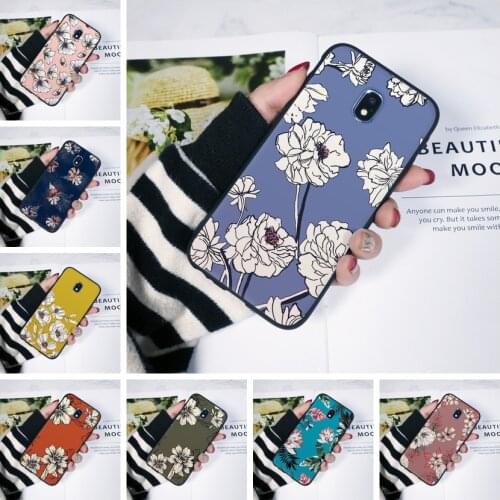 Flower Back Cover For Samsung Galaxy J2 J5 J7 Prime Silicone Phone Case For Samsung J4 J6 J8 Plus 2018 J3 J5 J7 2015 2016 2017