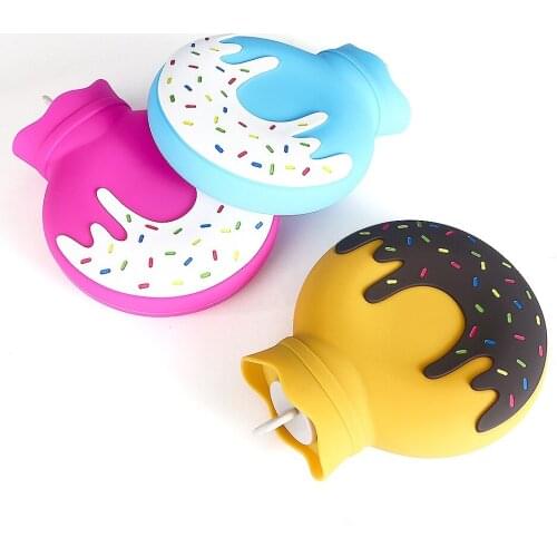 Creative silicone doughnut-shaped warm water bag high pressure explosion-proof thermal insulation portable hand warmer