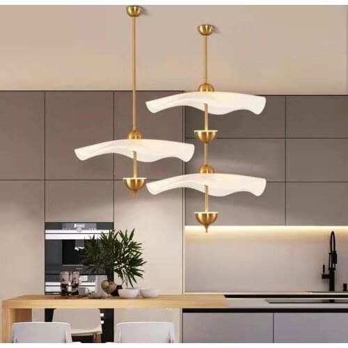 Lotus Leaf Creative LED Pendant Light Modern Nordic Kitchen Island Hanging Lamp Dining Room Bedroom Bar Coffee Simple Luminaires