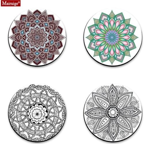 20cmx20cm Datura Flowers Round Best Mouse Pad Color Game Mousepad Gaming Lock Edge PC Laptop Supplies Rubber Computer Desk Mat