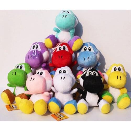 18cm Super Bros Green Yoshi Plush Toys Doll Yoshi Dragon Plush Soft Stuffed Animals Toys Gifts for Children Kids 10 Colors