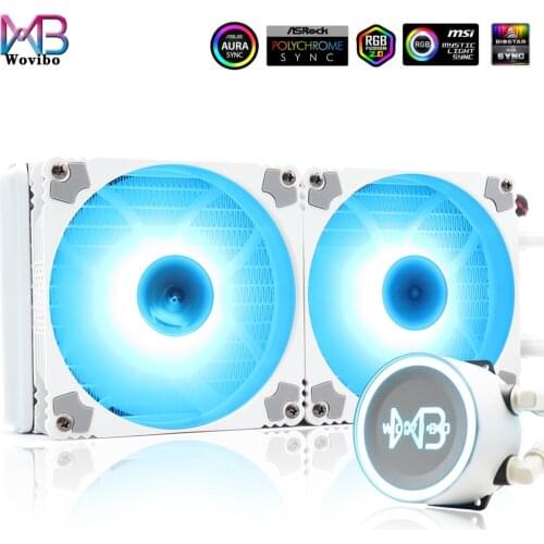Computer Water Cooling CPU Cooler ARGB RGB PWM 4PIN 240mm Liquid Ventilador For Intel LGA 775 115x 1366 2011 AM3 AM4 Radiator