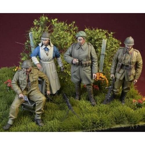 1/35 Resin Model GK Soldier “Together against Blitzkrieg” Belgian Army & BEF set, Belgium 1940 Unassembled and unpainted kit