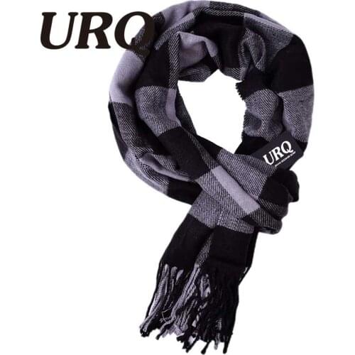 Tassel plaid knitted men scarf winter autumn fashion scarves classical plaid scarf for men imitation cashmere scarves A3A17530
