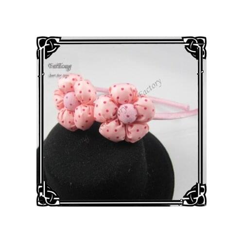 Wholesale 24pcs/lot 5MM wide satin hair band with flowers for girl
