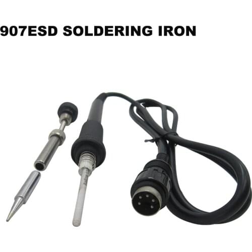 907ESD 60W Soldering Iron (Solder Handle Handpiece Pencil) Use with 900M Tips Replace for HAKKO936 936ESD 937 BAKON ATTEN AOYUE