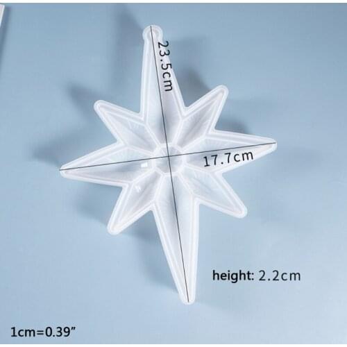 DIY Crafts Crystal Epoxy Resin Mold Anise Listed Pendant Casting Silicone Mould MXME