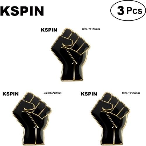 Raised Fist of Solidarity Enamel pin Red Black brooch Bag Hat Clothes Lapel Pin Badge Black Lives Matter Jewelry Gift