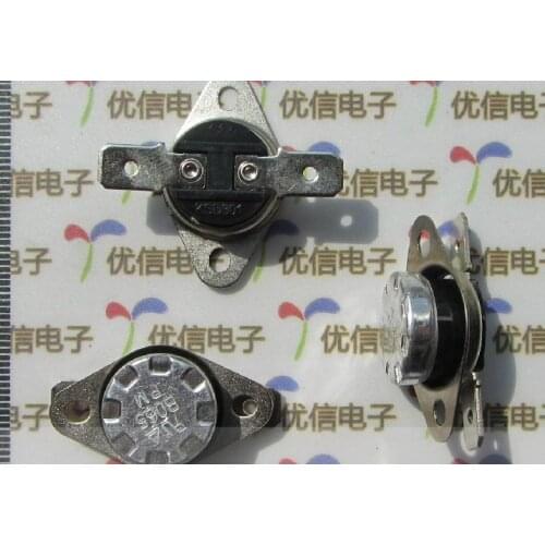 Free shipping 20pcs/lot KSD temperature controller / thermal protector 75C 250V/10A normal close