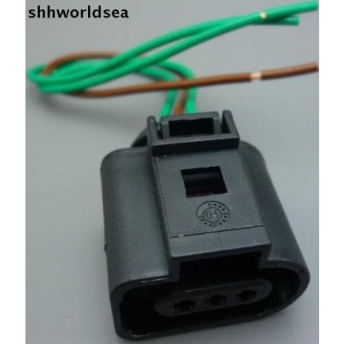 Shhworldsea 1J0973703 3 pin car auto Camshaft Cam Sensor Pigtail Plug Connector case for 02-04 Audi A4 A6 AVK 3.0 1J0 973 703