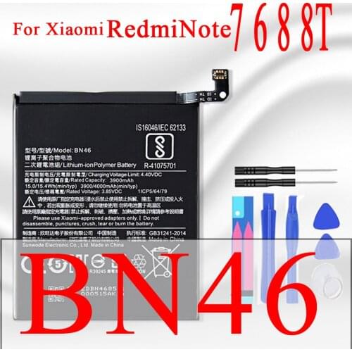 For XIAOMI Replacement Phone Battery BN46 For Xiaomi Redmi 7 Redmi7 Redmi Note 6 Note6 redmi note 8 redmi note 8T 4000mAh