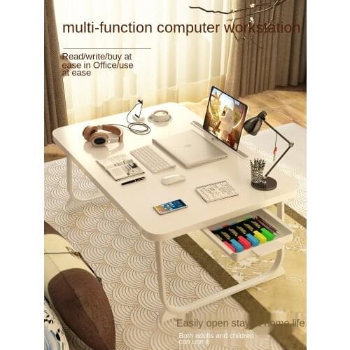On Bed Small Table Desk College Student Dormitory Folding Bay Window Coffee Table Learning Bed Computer Lazy Table Car Board